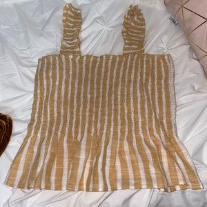Striped scrunched tank top NOT AVAILABLE